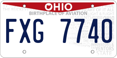 OH license plate FXG7740