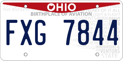 OH license plate FXG7844