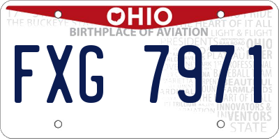 OH license plate FXG7971