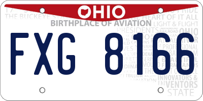 OH license plate FXG8166