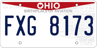 OH license plate FXG8173