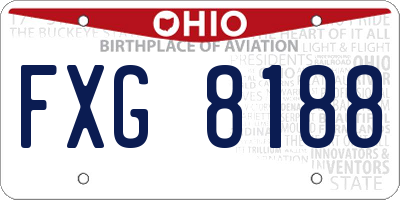 OH license plate FXG8188