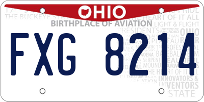 OH license plate FXG8214