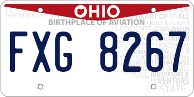 OH license plate FXG8267