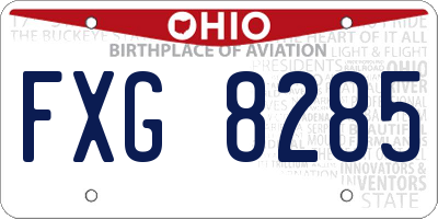 OH license plate FXG8285