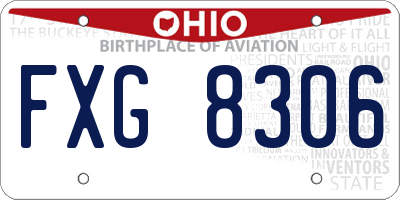 OH license plate FXG8306