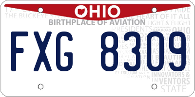 OH license plate FXG8309
