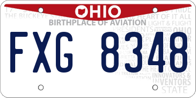 OH license plate FXG8348