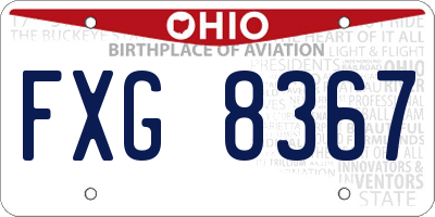 OH license plate FXG8367