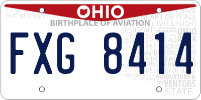 OH license plate FXG8414