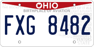 OH license plate FXG8482