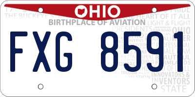 OH license plate FXG8591