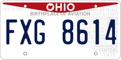 OH license plate FXG8614