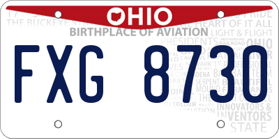 OH license plate FXG8730