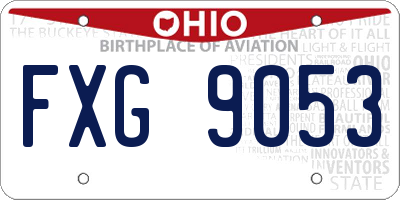 OH license plate FXG9053