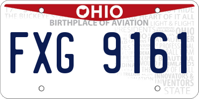 OH license plate FXG9161