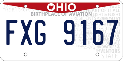 OH license plate FXG9167