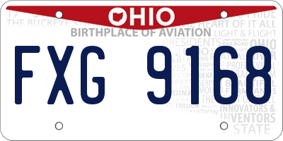 OH license plate FXG9168
