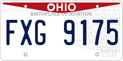 OH license plate FXG9175