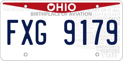 OH license plate FXG9179