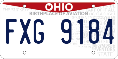 OH license plate FXG9184