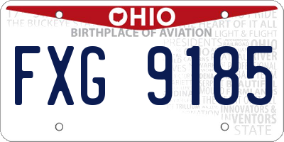 OH license plate FXG9185