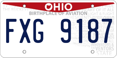 OH license plate FXG9187