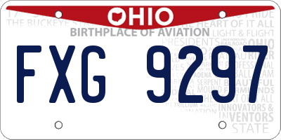 OH license plate FXG9297