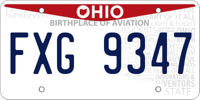 OH license plate FXG9347