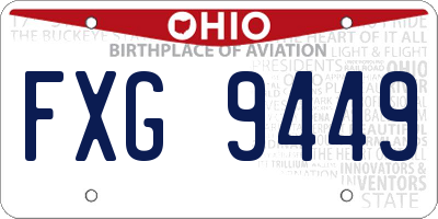 OH license plate FXG9449