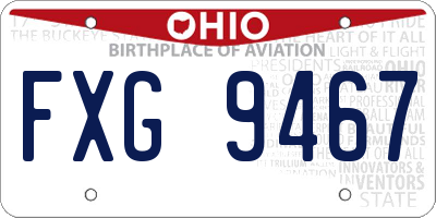 OH license plate FXG9467