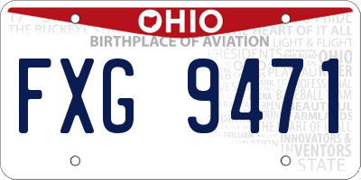OH license plate FXG9471