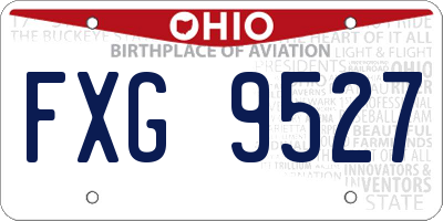OH license plate FXG9527