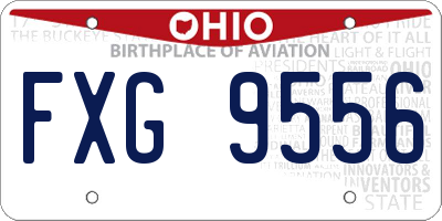 OH license plate FXG9556