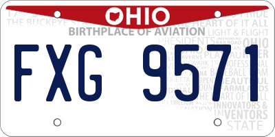 OH license plate FXG9571