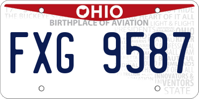 OH license plate FXG9587