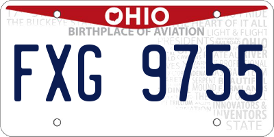 OH license plate FXG9755