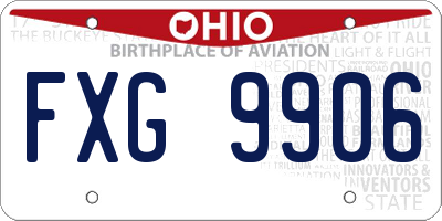 OH license plate FXG9906
