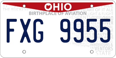 OH license plate FXG9955