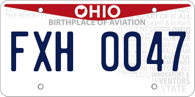 OH license plate FXH0047