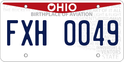 OH license plate FXH0049