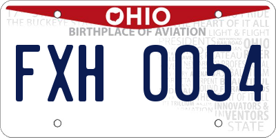 OH license plate FXH0054