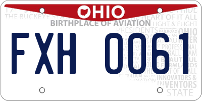 OH license plate FXH0061