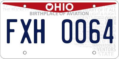 OH license plate FXH0064