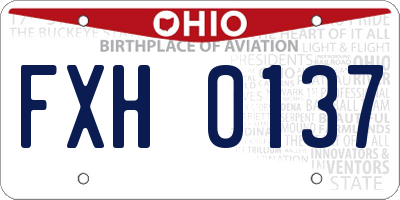 OH license plate FXH0137