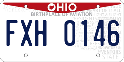 OH license plate FXH0146