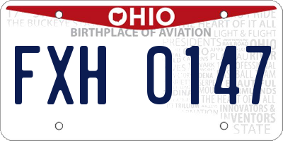 OH license plate FXH0147