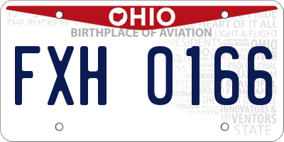 OH license plate FXH0166