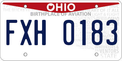 OH license plate FXH0183