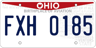 OH license plate FXH0185